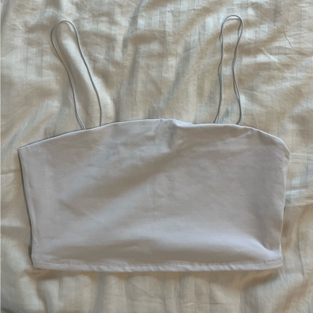 Dynamite Elegant White Cropped Tank Top